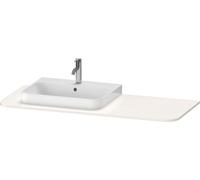 Duravit Happy D.2 Plus Console 1300x550 mm, 1 découpe à droite, pour meuble sous-lavabo HP4942, HP4962, HP4972, HP031KR2222, Couleur: Décor blanc brillant