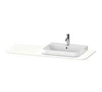 Duravit Happy D.2 Plus Console 1300x550 mm, 1 découpe à droite, pour meuble sous-lavabo HP4942, HP4962, HP4972, HP031KR3636, Couleur: Laque mate en soie blanche