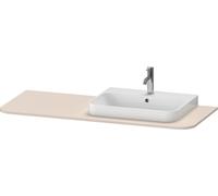 Duravit Happy D.2 Plus Console 1300x550 mm, 1 découpe à droite, pour meuble sous-lavabo HP4942, HP4962, HP4972, HP031KR8383, Couleur: Décor taupe super mat