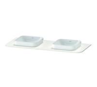 Duravit Happy D.2 Plus Console, 1300x550 mm, 2 découpes, pour meuble sous-lavabo HP4943B, HP032KB2222, Couleur: Décor blanc brillant