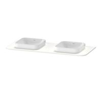 Duravit Happy D.2 Plus Console, 1300x550 mm, 2 découpes, pour meuble sous-lavabo HP4943B, HP032KB8484, Couleur: Blanc super mat Décor