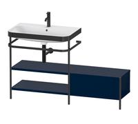Duravit Happy D.2 Plus combinaison lavabo pour meuble HP4752O9898 140 x 49 cm, trou pour robinetterie 2000 , finition satinée bleu nuit, avec console en métal