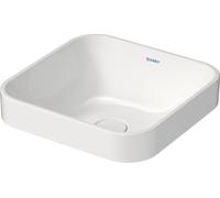 Duravit Happy D.2 Plus Évier à poser, 400x400 mm, rectifié, sans trop-plein, sans trou de robinet établi, 23594061001, Couleur: Couleur intérieure blanc, couleur extérieure anthracite mat, avec Wonder