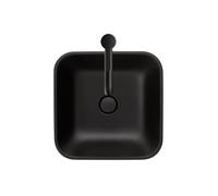 Duravit Happy D.2 Plus Évier à poser, 400x400 mm, rectifié, sans trop-plein, sans trou de robinet établi, 2359401300, Couleur: Couleur intérieure anthracite mat, couleur extérieure anthracite mat