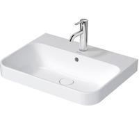 Duravit Happy D.2 Plus Évier à poser, 60, sans trou de coulée, 600x460 mm, rectifié, avec trop-plein, avec trou de coulée établi, 2360601360, Couleur: Couleur intérieure anthracite mat, couleur extéri