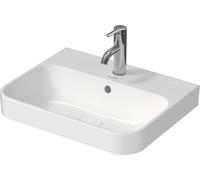 Duravit Happy D.2 lavabo 2360501360 50x40cm, sol, sans trou de coulée, avec trop - plein, de robinetterie, mat anthracite