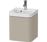 Duravit vasque à poser Happy D.2 Plus HP4340O60600000 40x36cm, porte 2000 , charnière à gauche, avec trou pour robinetterie, finition satinée taupe