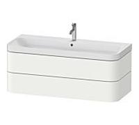 Duravit Set suspendu Happy D.2 Plus 117,5x49 cm 2 tiroirs 1 trou – laque mate en soie blanche
