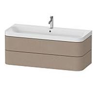 Duravit vasque à poser Happy D.2 Plus HP4349O75750000 117,5x49cm, 2 tiroirs, trou pour robinetterie 2000 , lin
