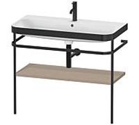 Duravit Happy D.2 Plus meuble-lavabo HP4738O7575 97,5 x 49 cm, trou pour robinetterie 2000 , lin, avec support en métal