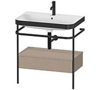 Duravit Happy D.2 Plus meuble-lavabo HP4742O7575 77,5 x 49 cm, trou pour robinetterie 2000 , lin, avec support en métal