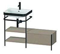 Duravit Happy D.2 Plus meuble-lavabo HP4750O7575 120 x 49 cm, trou pour robinet 2000 , lin, avec support en métal