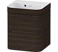 Duravit Happy D.2 Plus meuble sous-vasque HP4634N69690000 40x36cm, porte 2000 , charnières à droite, sans trou pour robinetterie, noyer brossé