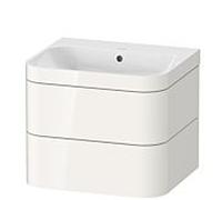Duravit Meuble sous-lavabo Happy D.2 Plus HP4635N2222 575x490 mm, 2 tiroirs, sans trou, blanc