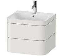 Duravit Happy D.2 Plus meuble sous-lavabo HP4635O3939 57,5 x 49 cm, trou pour robinetterie 2000 , nordic blanc , 2 tiroirs