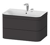 Duravit Meuble sous-vasque Happy D.2 Plus c-bonded 77,5x49 cm 2 tiroirs graphite super mat