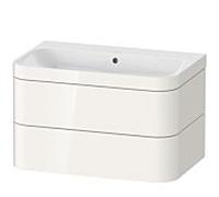 Duravit Happy D.2 Meuble avec vasque, 2 tiroirs, HP4637N2222, c-bonded