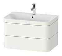 Duravit Meuble sous-lavabo Happy D.2 Plus 77,5×49 cm 1 trou pour robinetterie blanc 2 tiroirs