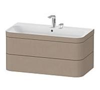 Duravit Happy D.2 Plus meuble sous-lavabo HP4638E7575 97,5 x 49 cm, 2 trous pour robinetterie, lin, 2 tiroirs