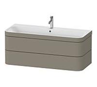 Duravit Happy D.2 Plus meuble-lavabo HP4639O92920000 117,5x49cm, 2 tiroirs, trou pour robinetterie 2000 , finition satinée gris pierre