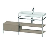 Duravit Happy D.2 Plus meuble sous-lavabo HP4848O7575 160 x 49 cm, trou pour robinetterie 2000 , lin, avec support en métal