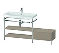 Duravit Happy D.2 Plus meuble sous-lavabo HP4853O7575 160 x 49 cm, trou pour robinetterie 2000 , lin, avec support en métal