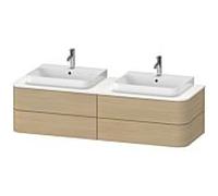 Duravit Happy D.2 Plus meuble sous-lavabo HP4974B7171 160x55cm, pour console, 4 tiroirs, pour Aufsatzbecken , des deux côtés, chêne méditerranéen