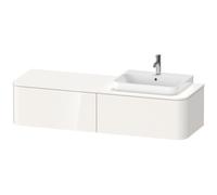 Duravit Happy D.2 Plus Meuble sous-lavabo pour console murale, 1600x550 mm, 2 tiroirs, pour lavabo en saillie Position droite, HP4944R9797, Couleur: Laque mate en soie bleu clair