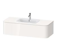 Duravit Happy D.2 Plus Meuble sous-lavabo pour support mural, 1300x550 mm, 1 tiroir, pour vasque encastrée Position centrée, HP4952M7171, Couleur: Placage chêne méditerranéen en bois véritable