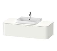 Duravit Happy D.2 Plus Meuble sous-lavabo sur console suspendu, 1300x550 mm, 1 tiroir, pour vasque à poser Position centrale, HP4942M8484, Couleur: Blanc super mat Décor