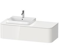 Duravit Happy D.2 Plus Meuble sous-lavabo sur console suspendu, 1300x550 mm, 1 tiroir, pour vasque à poser Position centrale, HP4942M9898, Couleur: Laque mat soyeuse bleu nuit