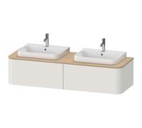 Duravit Happy D.2 HP4946B3939 35,4 x 160 x 55 cm, 2 Aufsatzbecken , pour Aufsatzbecken , double face, nordic blanc soyeux mat