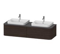 Duravit Meuble vasque Happy D.2 HP4946B6969 35,4×160×55 cm 2 vasques à poser, noyer brossé