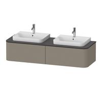 Duravit Meuble sous-lavabo suspendu Happy D.2 Plus HP4946B9292 1600x550 mm, 2 tiroirs, Gris pierre