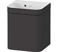 Duravit Happy D.2 Plus meuble sous-vasque HP4633N80800000 40x36cm, porte 2000 , charnières à gauche, sans trou pour robinetterie, graphite super mat