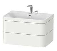 Duravit Happy D.2 Plus meuble sous vasque HP4637E3636 77,5 x 49 cm, 2 trous pour robinetterie, blanc , 2 tiroirs
