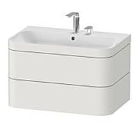 Duravit Happy D.2 Plus meuble sous vasque HP4637E3939 77,5 x 49 cm, 2 trous pour robinetterie, nordic blanc , 2 tiroirs