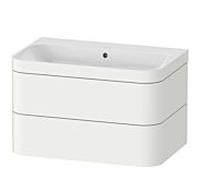 Duravit Happy D.2 Plus meuble sous vasque HP4637N3636 77,5 x 49 cm, sans trou pour robinetterie, blanc , 2 tiroirs