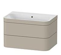 Duravit Duravit Meuble sous-lavabo Happy D.2 Plus 77,5x49cm, sans trou, Tau satiné, 2 tiroirs Quantité:1