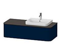 Duravit Happy D.2 Plus meuble sous-vasque HP4942R9898 130x55cm, 2000 coulissant, pour Aufsatzbecken , vasque à droite, bleu nuit satiné
