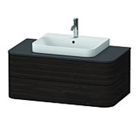 Duravit Happy D.2 Plus meuble sous-vasque HP496106969 100x55cm, pour console, 2 tiroirs, pour vasque à poser, noyer brossé