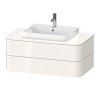 Duravit Happy D.2 Plus Meuble sous-vasque sur console suspendu, 1000x550 mm, 2 tiroirs, pour lavabo pour meuble, HP496102222, Couleur: Décor blanc brillant