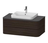 Duravit Happy D.2 Plus Meuble sous-vasque sur console suspendu, 1000x550 mm, 2 tiroirs, pour lavabo pour meuble, HP496106969, Couleur: Noyer brossé Placage bois véritable