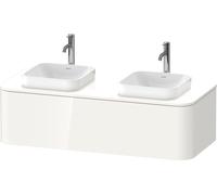 Duravit Happy D.2 Plus Meuble sous-vasque sur console suspendu, 1300x550 mm, 1 tiroir, pour vasque à poser, HP4943B7171, Couleur: Placage chêne méditerranéen en bois véritable