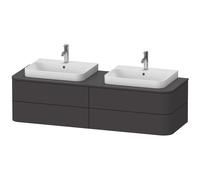 Duravit Happy D.2 HP4974B8080 40,8 x 160 x 55 cm, 4 tiroirs, pour Aufsatzbecken , deux côtés, graphite super mat