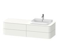 Duravit Meuble sous-vasque suspendu Happy D.2 Plus, 4 tiroirs droite, laque mate en soie blanche