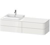 Duravit Happy D.2 Plus Meuble sous-vasque sur console suspendu, 1600x550 mm, 4 tiroirs, pour vasque à poser position à gauche, HP4973L9898, Couleur: Laque mat soyeuse bleu nuit