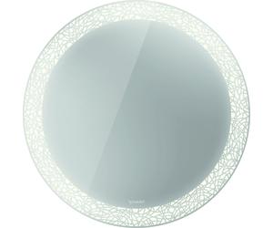 Duravit Happy D.2 Plus Miroirs ronds avec éclairage, version capteur, 700x700x47mm, blanc mat, HP7480G00000000, Exécution: Décoration de champ de lumière : organique