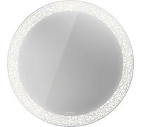 Duravit Happy D.2 Plus Miroirs ronds avec éclairage, version capteur, avec miroir chauffant, 700x700x47mm, blanc mat, HP7480S00000100, Exécution: Décoration de champ de lumière : radiale