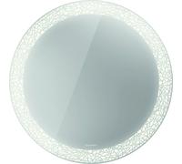Duravit Happy D.2 Plus Miroirs ronds avec éclairage, version capteur, avec miroir chauffant, 700x700x47mm, blanc mat, HP7480G00000100, Exécution: Décoration de champ de lumière : organique